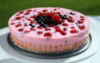 Leichter Obstkuchen mit Joghurtcreme