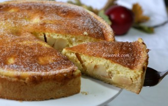 Apfelkuchen auf Mürbeteig
