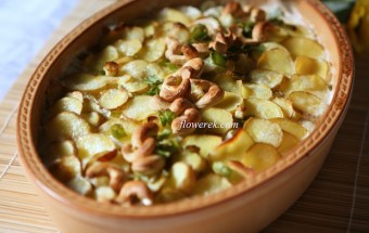 Kartoffel-Pastinaken-Kohlrabi Gratin