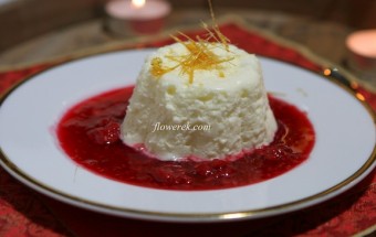 Menü zum Valentinstag, Teil 4- Dessert- Prosecco-Creme auf Himbeersauce