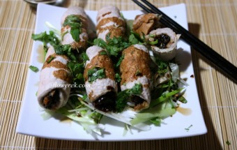 Rouladen japanische Art mit Trockenpflaumen