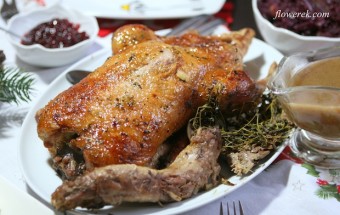 Ente mit Feigenrotkraut