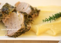 Schweinefilet mit Weißweinsauce und Seleriepüree
