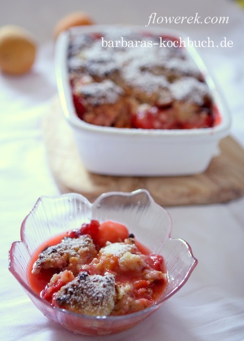Erdbeer-Aprikosen Cobbler