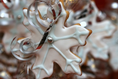 Schneeflocke aus Pfefferkuchenteig