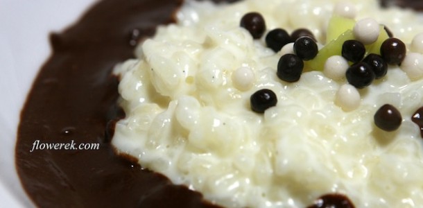 Milchreis mit Schokoladensoße